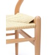 Krzesło WISHBONE natural - drewno bukowe, naturalne włókno