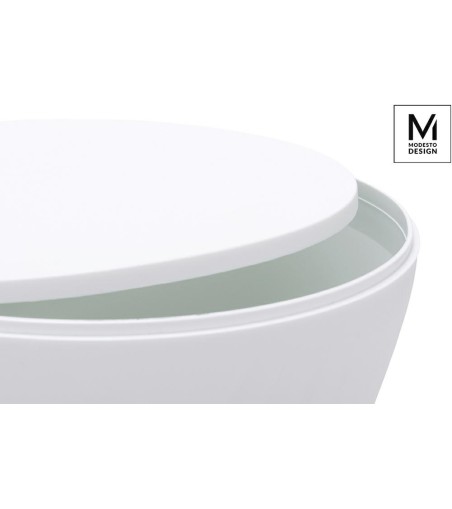 MODESTO stołek TAMBURO biały - polipropylen