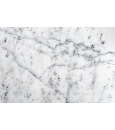 Stół TULIP ELLIPSE MARBLE CARRARA biały - blat owalny marmurowy, metal