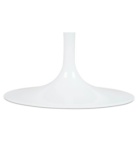 Stół TULIP ELLIPSE MARBLE CARRARA biały - blat owalny marmurowy, metal