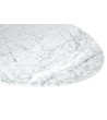 Stół TULIP ELLIPSE MARBLE CARRARA biały - blat owalny marmurowy, metal