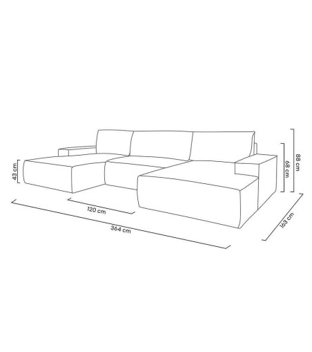 Narożnik PILLOW C1 z funkcją spania - I grupa tkanin