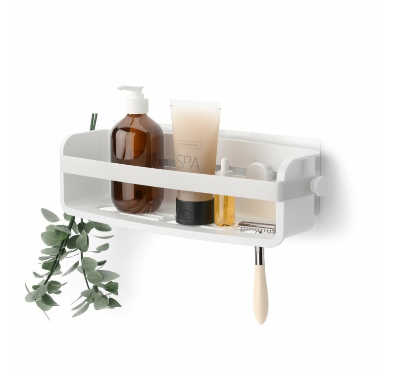 UMBRA półka prysznicowa ADHESIVE biała