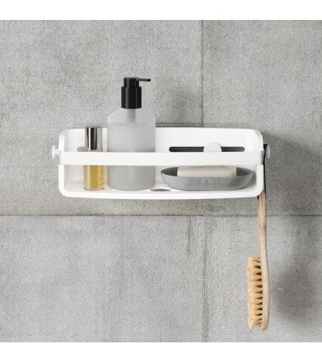 UMBRA półka prysznicowa ADHESIVE biała
