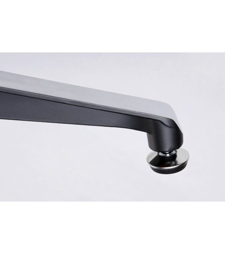 Fotel LOUNGE czarny / róża - skóra naturalna