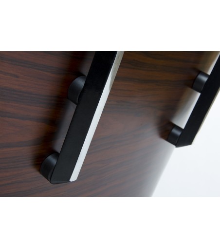 Fotel LOUNGE czarny / róża - skóra naturalna