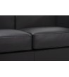 Sofa dwuosobowa SOFT LC2 czarna - włoska skóra naturalna, metal