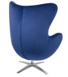 Fotel EGG SZEROKI VELVET ciemny niebieski.49 - welur, podstawa stal