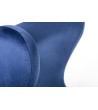 Fotel EGG SZEROKI VELVET ciemny niebieski.49 - welur, podstawa stal