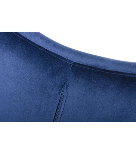 Fotel EGG SZEROKI VELVET ciemny niebieski.49 - welur, podstawa stal