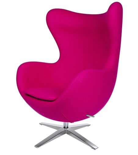 Fotel EGG SZEROKI fuksja.11 - wełna, podstawa stal