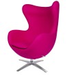 Fotel EGG SZEROKI fuksja.11 - wełna, podstawa stal