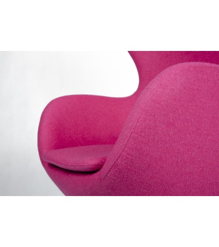 Fotel EGG SZEROKI fuksja.11 - wełna, podstawa stal
