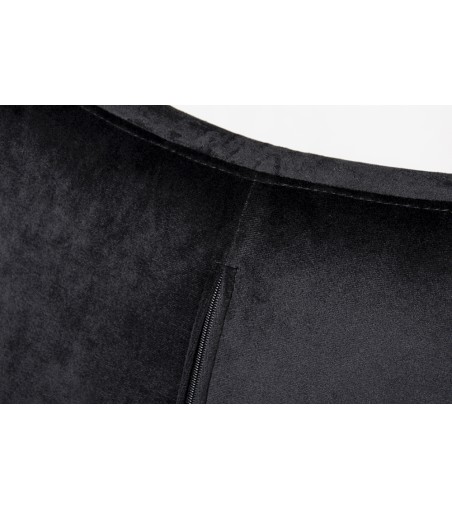 Fotel EGG SZEROKI VELVET czarny.50 - welur, podstawa stal