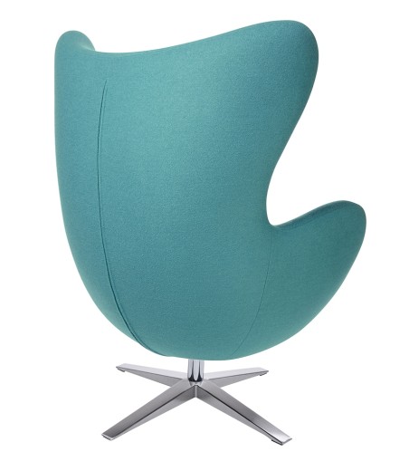Fotel EGG SZEROKI turkusowy.12 - wełna, podstawa stal