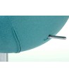 Fotel EGG SZEROKI turkusowy.12 - wełna, podstawa stal