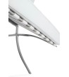 Fotel BARCELON PRESTIGE PLUS biały - włoska selekcjonowana skóra naturalna, stal