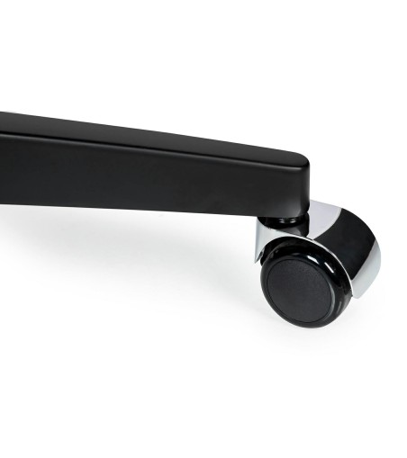 Fotel biurowy LOUNGE GUBERNATOR czarny - czarny jesion, skóra naturalna, podstawa czarna