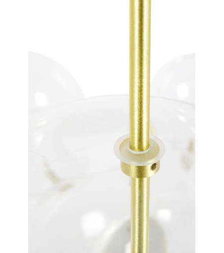 Lampa wisząca CAPRI LINE 7 złota - 420 LED, aluminium, szkło