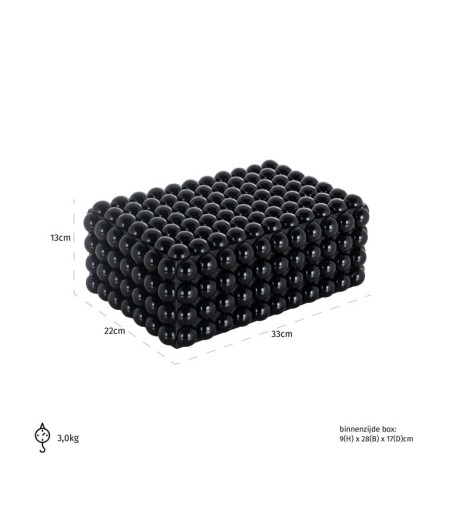 RICHMOND pojemnik na biżuterię BATOOL L czarny