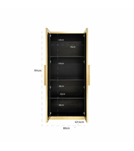 RICHMOND komoda IRONVILLE 191 cm - MDF, sklejka brzozowa, metal