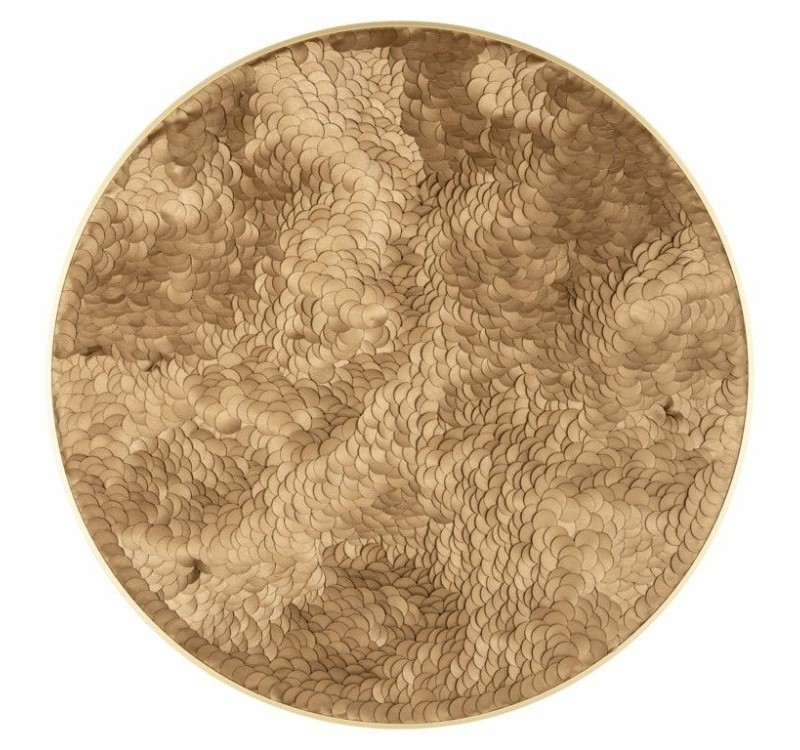 RICHMOND obraz BLOOM 110x110cm złoty