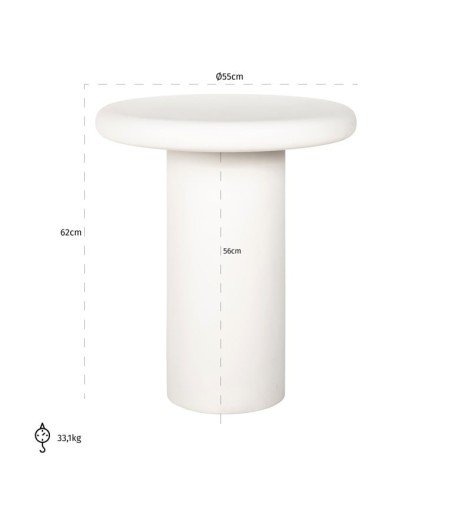 RICHMOND stolik BLOOMSTONE 55 biały