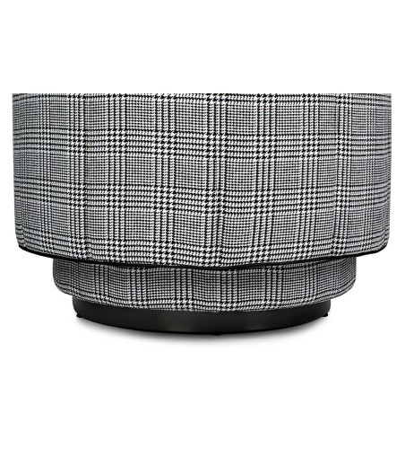 Fotel obrotowy TONDO pepitka biało-czarna