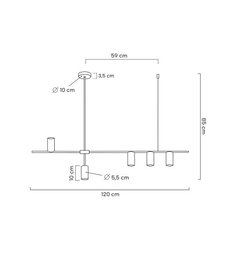 MOOSEE lampa wisząca MODERNO czarna