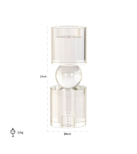 RICHMOND świecznik ZAHRA transparentny