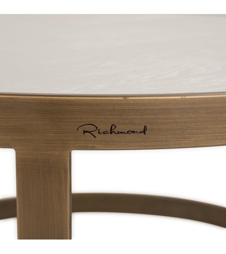 RICHMOND zestaw stolików WHITEBONE BRASS