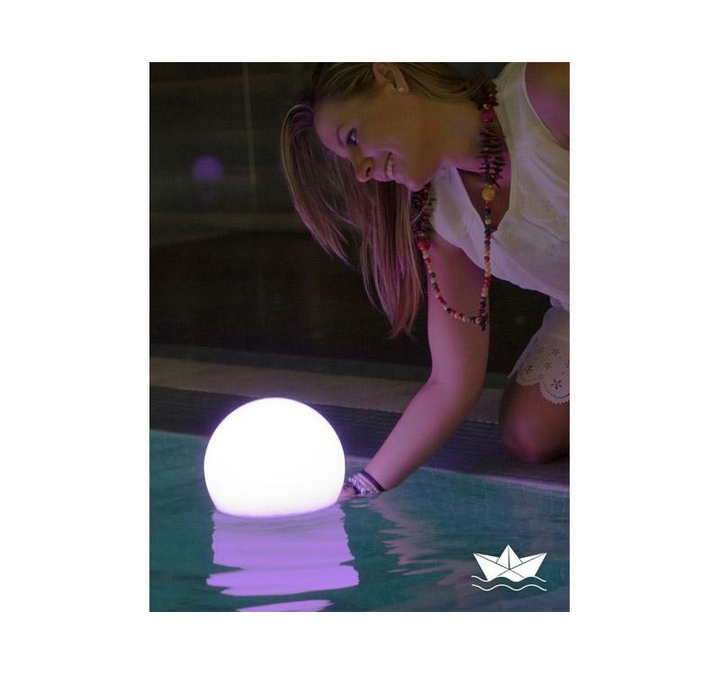 NEW GARDEN lampa ogrodowa BULY 20  FLOATING SOLAR & BATTERY biała