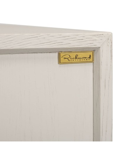 RICHMOND szafka RTV WHITEBONE BRASS