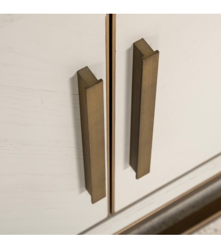 RICHMOND szafka RTV WHITEBONE BRASS