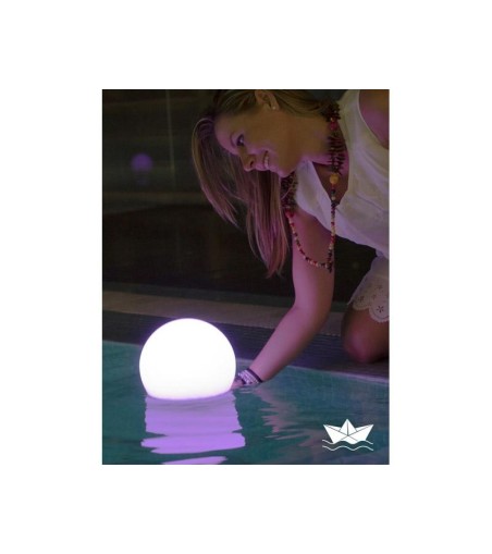 NEW GARDEN lampa ogrodowa BULY 40  FLOATING SOLAR & BATTERY biała