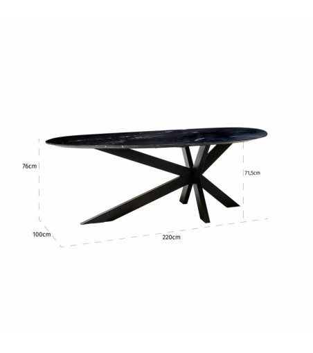 RICHMOND stół jadalniany TROCADERO 220 czarny