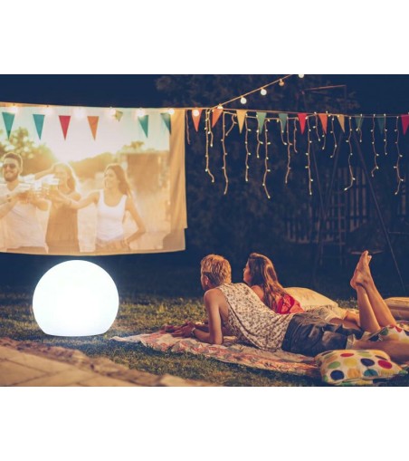 NEW GARDEN lampa ogrodowa BULY 50 SOLAR & BATTERY biała