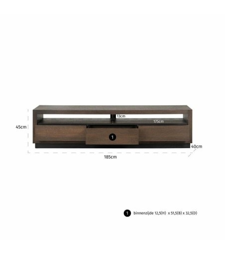 RICHMOND szafka RTV OAKURA brązowa