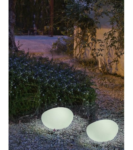 NEW GARDEN lampa ogrodowa PETRA 40 CABLE biała