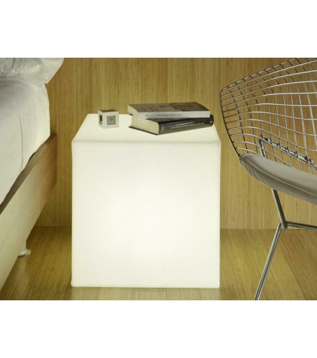 NEW GARDEN lampa ogrodowa CUBY 20 SOLAR & BATTERY biała