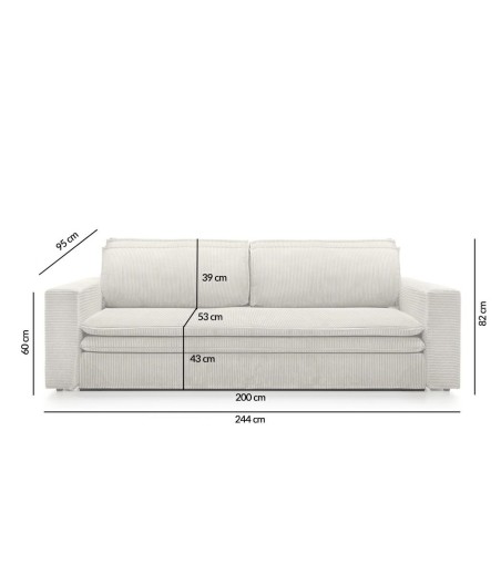 Sofa SENSE z funkcją spania - II grupa tkanin