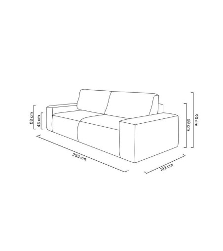 Sofa PILLOW z funkcją spania - II grupa tkanin