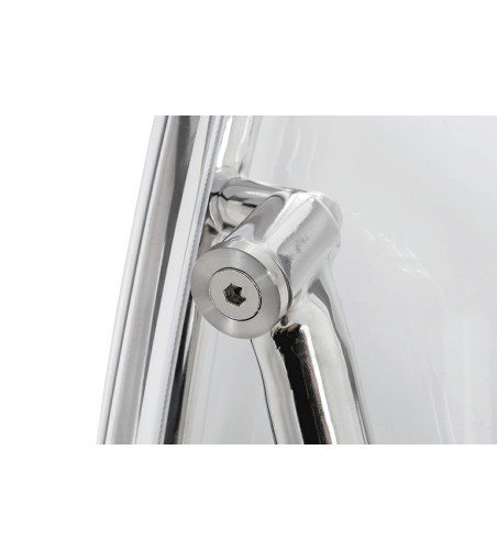 Fotel BUBBLE STAND 2 poduszka srebrna - akryl, chrom, ekoskóra