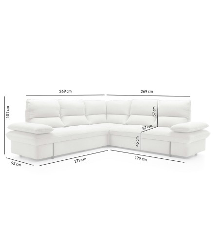 Narożnik SOFIA z funkcją spania - II grupa tkanin