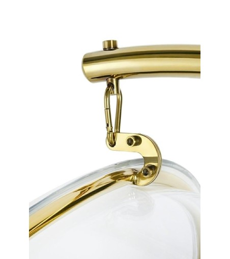 Fotel BUBBLE STAND GOLD VELVET poduszka beżowa