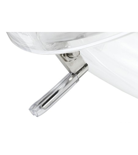 Fotel BUBBLE STAND 2 poduszka żółta - akryl, chrom, wełna