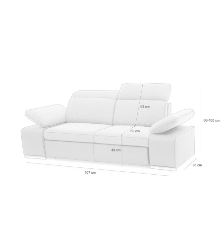 Sofa CONTINENTAL z funkcją spania - II grupa tkanin
