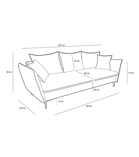 Sofa GEMA z funkcją spania - II grupa tkanin