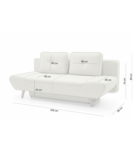 Sofa DORIAN z funkcją spania - I grupa tkanin