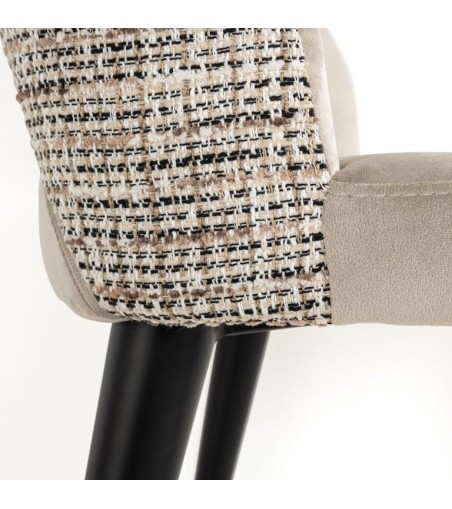 RICHMOND krzesło TABITHA beżowe - trudnopalne